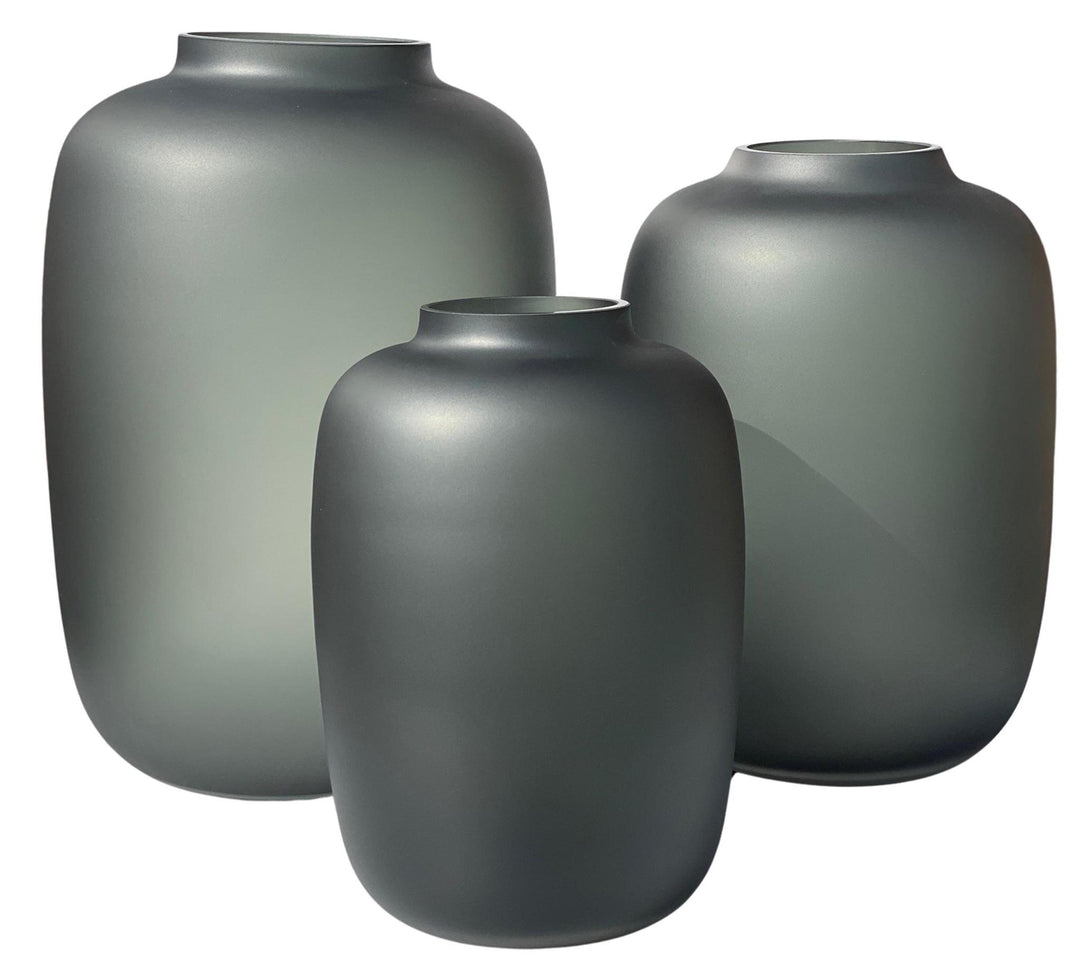 Vase Glas - Satin Grey - Artic M - H35 W25